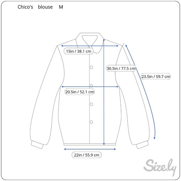 Chico's Zip Pocket Button-UP Campbell Blouse Roll-Tab Sleeves Semi Sheer Sz M - Picture 10 of 10